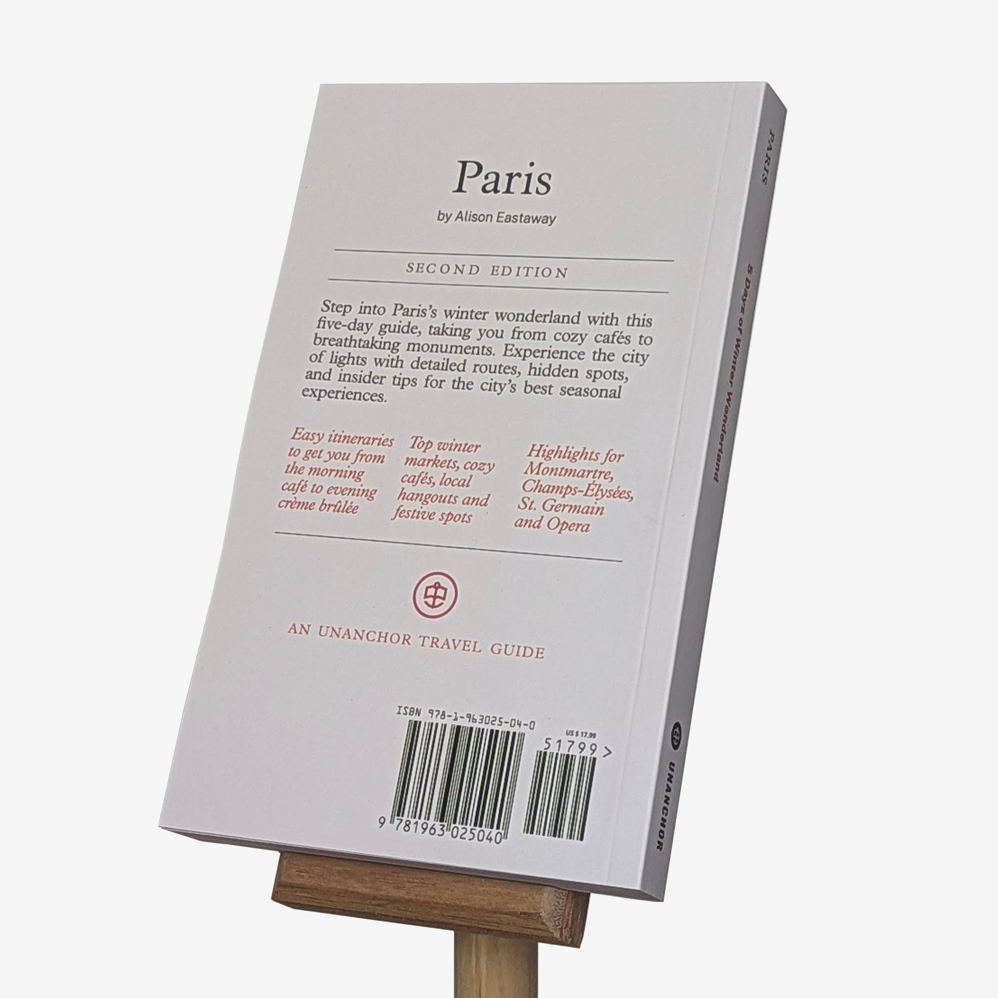 Paris guide back cover
